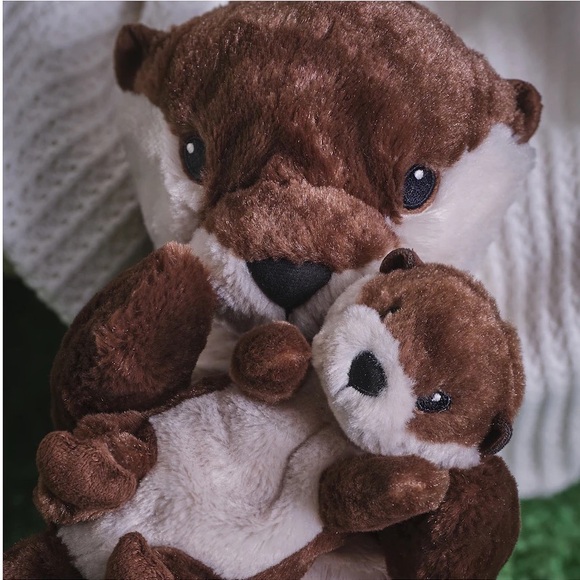 2 Adorable Brown Otter Stuffed Animal Toys - Picture 3 of 3